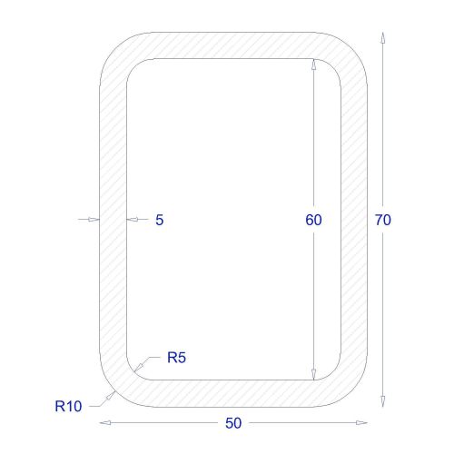 ΚΟΙΛΟΔΟΚΟΣ ΓΑΛΒΑΝΙΖΕ 70*50*5 (6m)