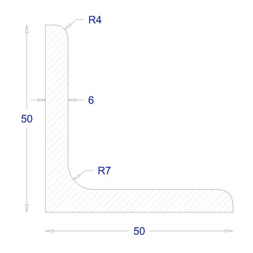 ΓΩΝΙΑ ΜΑΥΡΗ 50*50*6 (6m)