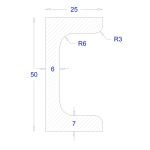 ΠΙ-UPN ΓΑΛΒΑΝΙΖΕ 50*25 (6m)