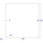 ΚΟΙΛΟΔΟΚΟΣ ΓΑΛΒΑΝΙΖΕ 2mm 100*100 (6m)