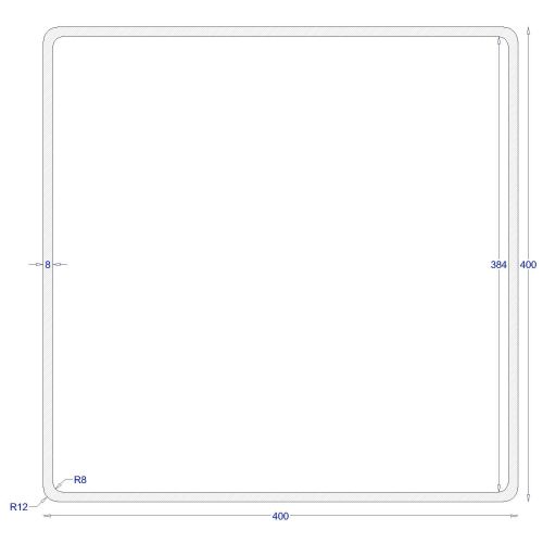 ΚΟΙΛΟΔΟΚΟΣ ΓΑΛΒΑΝΙΖΕ 400*400*8 (6m)