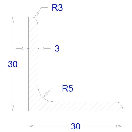 ΓΩΝΙΑ ΓΑΛΒΑΝΙΖΕ 30*30*3 (6m)