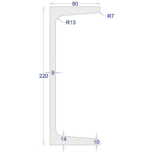 ΠΙ-UPN ΓΑΛΒΑΝΙΖΕ 220*80 (6m)