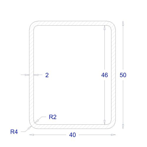 ΚΟΙΛΟΔΟΚΟΣ ΜΑΥΡΟΣ 2mm 50*40 (6m)