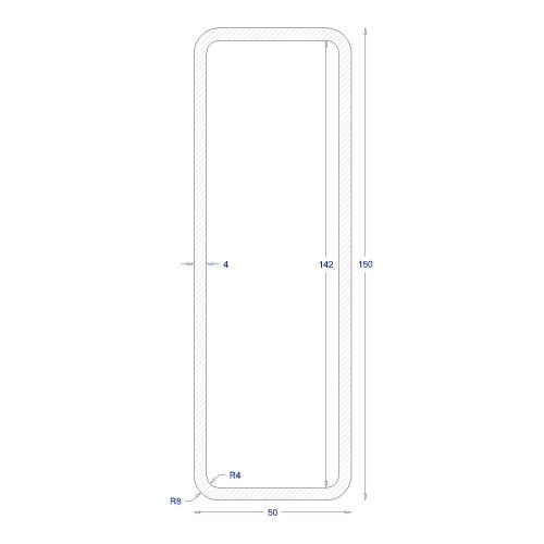 ΚΟΙΛΟΔΟΚΟΣ ΓΑΛΒΑΝΙΖΕ 150*50*4 (6m)