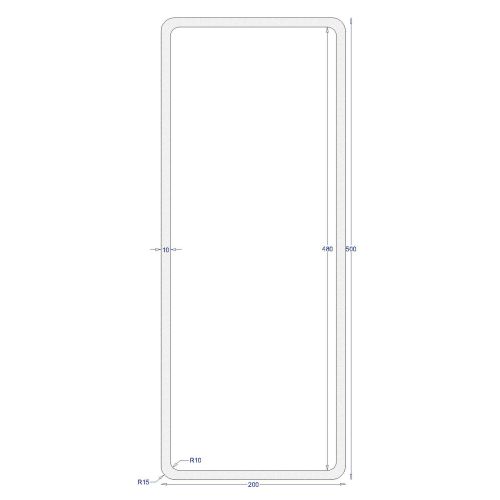 ΚΟΙΛΟΔΟΚΟΣ ΓΑΛΒΑΝΙΖΕ 500*200*10 (6m)