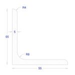 ΓΩΝΙΑ ΓΑΛΒΑΝΙΖΕ 55*55*5 (6m)