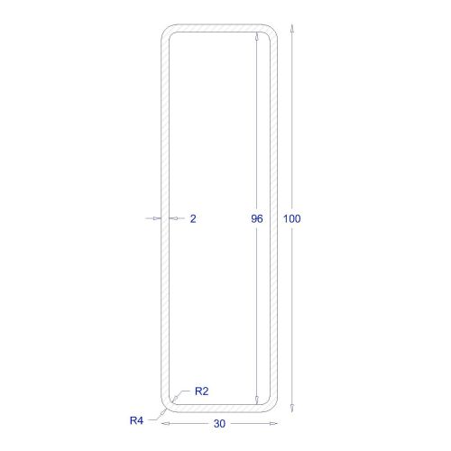 ΚΟΙΛΟΔΟΚΟΣ ΓΑΛΒΑΝΙΖΕ 2mm 100*30 (6m)