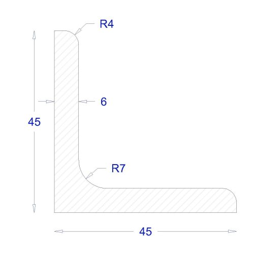 ΓΩΝΙΑ ΓΑΛΒΑΝΙΖΕ 45*45*6 (6m)