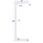 ΠΙ-UPN ΜΑΥΡΟ 260*90 (6m)