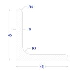 ΓΩΝΙΑ ΓΑΛΒΑΝΙΖΕ 45*45*6 (6m)