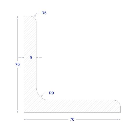 ΓΩΝΙΑ ΓΑΛΒΑΝΙΖΕ 70*70*9 (6m)