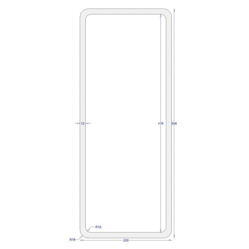 ΚΟΙΛΟΔΟΚΟΣ ΓΑΛΒΑΝΙΖΕ 500*200*12 (6m)