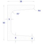 ΠΙ-UPN ΜΑΥΡΟ 50*38 (6m)