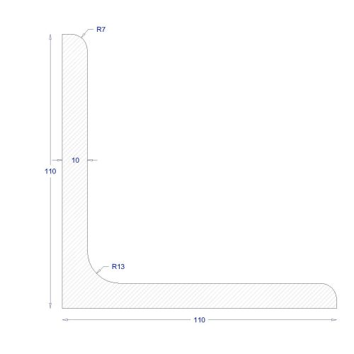 ΓΩΝΙΑ ΓΑΛΒΑΝΙΖΕ 110*110*10 (6m)