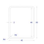 ΚΟΙΛΟΔΟΚΟΣ ΜΑΥΡΟΣ 2mm 50*40 (6m)