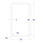 ΚΟΙΛΟΔΟΚΟΣ ΓΑΛΒΑΝΙΖΕ 2mm 50*30 (6m)