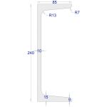 ΠΙ-UPN ΜΑΥΡΟ 240*85 (6m)