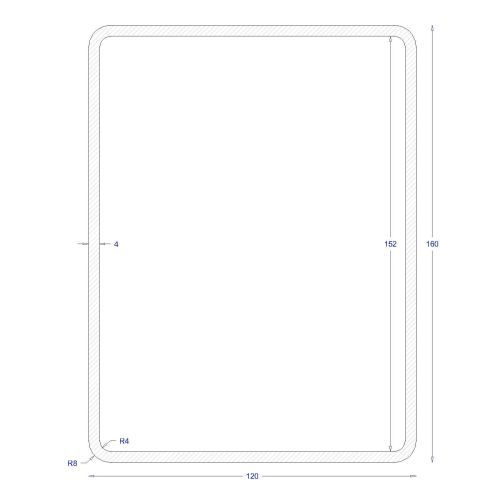 ΚΟΙΛΟΔΟΚΟΣ ΓΑΛΒΑΝΙΖΕ 160*120*4 (6m)