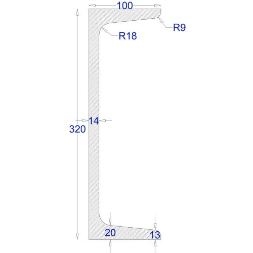 ΠΙ-UPN ΓΑΛΒΑΝΙΖΕ 320*100 (6m)