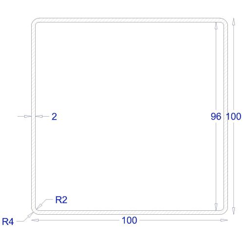 ΚΟΙΛΟΔΟΚΟΣ ΓΑΛΒΑΝΙΖΕ 2mm 100*100 (6m)