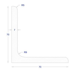 ΓΩΝΙΑ ΓΑΛΒΑΝΙΖΕ 70*70*7 (6m)