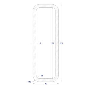 ΚΟΙΛΟΔΟΚΟΣ ΓΑΛΒΑΝΙΖΕ 120*40*5 (6m)