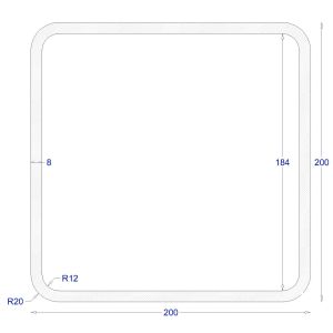 ΚΟΙΛΟΔΟΚΟΣ ΓΑΛΒΑΝΙΖΕ 200*200*8 (6m)