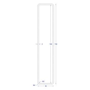 ΚΟΙΛΟΔΟΚΟΣ ΓΑΛΒΑΝΙΖΕ 2mm 150*30 (6m)