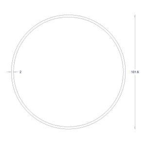 ΣΩΛΗΝΑ ΓΑΛΒΑΝΙΖΕ 2mm Φ101,6 (6m)