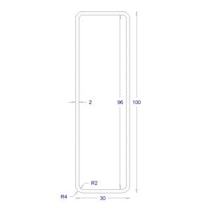 ΚΟΙΛΟΔΟΚΟΣ ΓΑΛΒΑΝΙΖΕ 2mm 100*30 (6m)