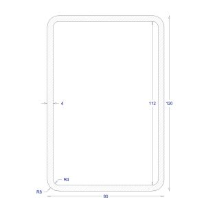 ΚΟΙΛΟΔΟΚΟΣ ΓΑΛΒΑΝΙΖΕ 120*80*4 (6m)