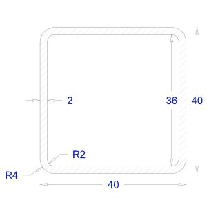 ΚΟΙΛΟΔΟΚΟΣ ΓΑΛΒΑΝΙΖΕ 2mm 40*40 (6m)