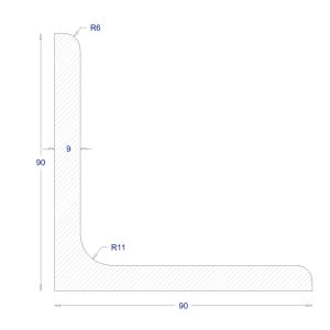 ΓΩΝΙΑ ΓΑΛΒΑΝΙΖΕ 90*90*9 (6m)