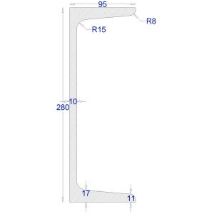 ΠΙ-UPN ΓΑΛΒΑΝΙΖΕ 280*95 (6m)