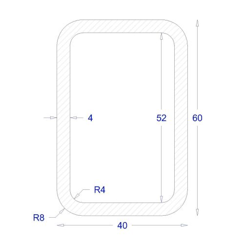 ΚΟΙΛΟΔΟΚΟΣ ΓΑΛΒΑΝΙΖΕ 60*40*4 (6m)