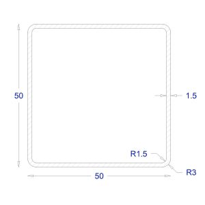 ΣΤΑΡΝΤΖΑΡΙΣΤΟ ΓΑΛΒΑΝΙΖΕ 50*50 (5m)