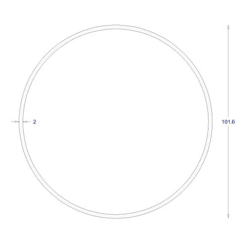 ΣΩΛΗΝΑ ΜΑΥΡΗ 2mm Φ101,6 (6m)