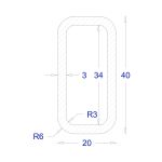 ΚΟΙΛΟΔΟΚΟΣ ΓΑΛΒΑΝΙΖΕ 40*20*3 (6m)