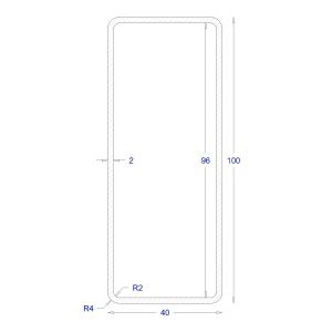 ΚΟΙΛΟΔΟΚΟΣ ΓΑΛΒΑΝΙΖΕ 2mm 100*40 (6m)