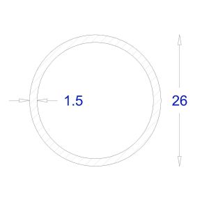 ΣΩΛΗΝΑ ΓΑΛΒΑΝΙΖΕ 1,5mm Φ26 (6m)
