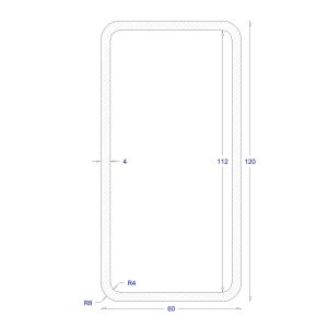 ΚΟΙΛΟΔΟΚΟΣ ΓΑΛΒΑΝΙΖΕ 120*60*4 (6m)