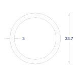 ΣΩΛΗΝΑ ΓΑΛΒΑΝΙΖΕ Φ33,7*3 (6m)