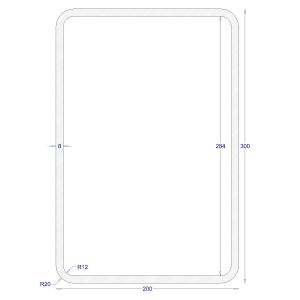 ΚΟΙΛΟΔΟΚΟΣ ΓΑΛΒΑΝΙΖΕ 300*200*8 (6m)