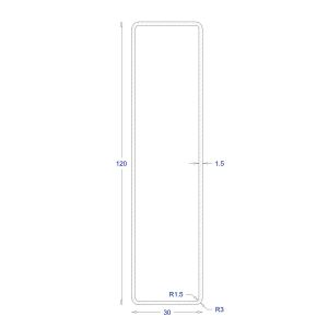 ΣΤΑΡΝΤΖΑΡΙΣΤΟ ΓΑΛΒΑΝΙΖΕ 120*30 (5m)
