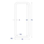 ΚΟΙΛΟΔΟΚΟΣ ΜΑΥΡΟΣ 70*30*3 (6m)