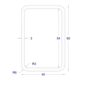 ΚΟΙΛΟΔΟΚΟΣ ΓΑΛΒΑΝΙΖΕ 60*40*3 (6m)