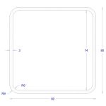 ΚΟΙΛΟΔΟΚΟΣ ΜΑΥΡΟΣ 80*80*3 (6m)