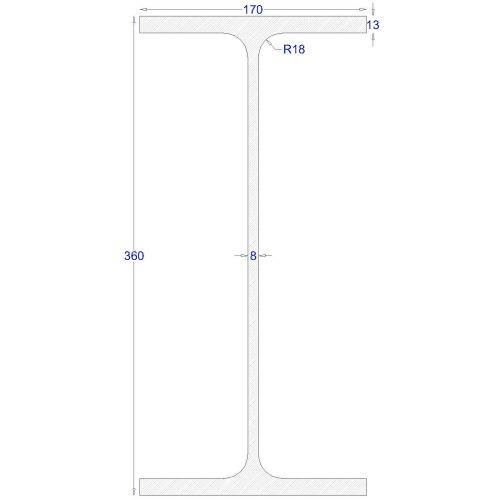 Ήτα-IPE ΜΑΥΡΟ 360 (6m)