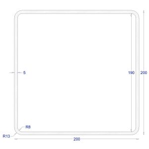 ΚΟΙΛΟΔΟΚΟΣ ΓΑΛΒΑΝΙΖΕ 200*200*5 (6m)